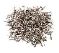 Lot de 100 attaches parisiennes à tête ronde en métal pour loisirs créatifs et scrapbooking Argenté 4,5 x 8 mm