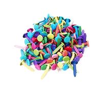 Lot de 100 attaches parisiennes, mini attaches parisiennes, attaches parisiennes en métal, couleurs assorties, attaches rondes pour scrapbooking, travaux manuels (multicolore)