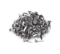 Lot de 100 attaches parisiennes, mini attaches parisiennes, attaches parisiennes en métal, couleurs assorties, attaches rondes pour scrapbooking, travaux manuels (argenté)