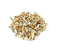 Lot de 100 attaches parisiennes, mini attaches parisiennes, attaches parisiennes en métal, couleurs assorties, attaches rondes pour scrapbooking, travaux manuels (doré)
