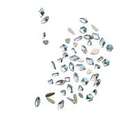 Lot de 100 autocollants 3D en verre pour ongles, bijoux, manucure, strass, décorations d'ongles, accessoires artistiques, pierres de formes mixtes