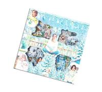 Lot de 100 autocollants à motifs floraux pour scrapbooking, journaux, feuilles en PET pour enfants, loisirs créatifs, autocollants mignons