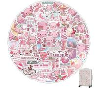 Lot de 100 autocollants Axolotl mignons - Autocollants de style graffiti - En vinyle imperméable - Pour adolescents, enfants, adultes, ordinateur portable, cahier, valise, casque, voiture, moto