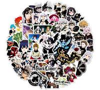 Lot de 100 autocollants Black Clover anime pour ordinateur portable, pare-chocs, planche à roulettes, bouteilles d'eau, ordinateur, téléphone, pack d'autocollants anime pour enfants/adolescents.