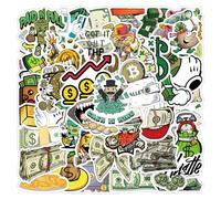 Lot de 100 autocollants de dessin animé sur le thème des millionnaires, adaptés aux voitures, ordinateurs portables, skateboards, motos, vélos, etc., pour adultes et enfants.