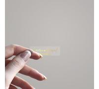 Lot de 100 autocollants de mariage personnalisés - Feuille dorée métallique - Étiquettes polyvalentes pour bouteilles, fans de mariage - 1,95 x 6 cm - Doré