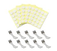 Lot de 100 Autocollants de mèche de Bougie, avec 10 Supports de mèche de Bougie en Acier Inoxydable, Dispositif de centrage de mèche de Bougie pour la Fabrication de Bougies
