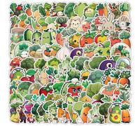 Lot de 100 autocollants en forme de légumes mignons imperméables drôles pour ordinateur portable, skateboard, bagages, voiture, téléphone, moto, scrapbooking, vinyle Kawaii, légumes, fruits pour
