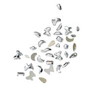 Lot de 100 autocollants en verre 3D pour manucure DIY - Pierres précieuses en cristal - Décoration pour ongles - Strass - Accessoires - Décorations pour ongles