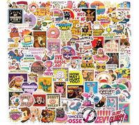 Lot de 100 autocollants en vinyle imperméable pour ordinateur portable, bouteille d'eau, skateboard, scrapbooking, cadeaux de fête DCC « This is an Outrage Princess Donut »