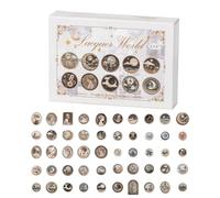 Lot de 100 autocollants esthétiques en relief avec motif de laque de feu, autocollants décoratifs vintage originaux pour journal, scrapbooking, artisanat, projets de bricolage, agendas et fournitures