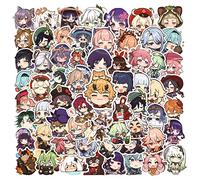 Lot de 100 autocollants Genshin Impact pour ordinateur portable, voiture, scrapbooking, téléphone, skateboard, valise, vélo, autocollants Genshin Impact en vinyle imperméable et esthétique,