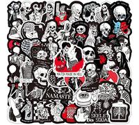 Lot de 100 autocollants gothiques, Thriller Horreur Movie Killer Role Stickers Fo Teens Adult, Vinyle Imperméable Terror Cool Graffiti Decals Pack Pour Ordinateur Portable Guitar Car