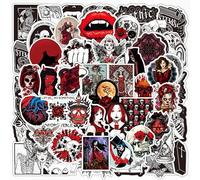 Lot de 100 autocollants gothiques Thriller Horror Movie Killer Role Character Autocollants pour adolescents adultes Vinyle Imperméable Cool Pack pour bouteille d'eau Ordinateur Portable Guitare