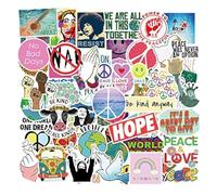 Lot de 100 autocollants « Love, World, Peace, Hope » en vinyle étanche pour bouteilles, ordinateurs portables, bagages, tasses, téléphones portables et skateboards, pour enfants, adolescents, adultes