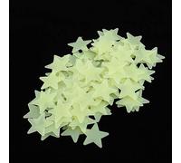 Lot de 100 autocollants muraux 3D phosphorescents en forme d'étoile : adorables décalcomanies lumineuses pour chambre d'enfant et chambre d'enfant - Accessoires de décoration d'intérieur exquis pour
