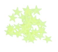 Lot de 100 autocollants muraux phosphorescents en forme d'étoile 3D en plastique fluorescent pour chambre d'enfant, chambre de bébé, plafond, décoration d'intérieur
