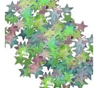 Lot de 100 autocollants muraux phosphorescents en forme d'étoile 3D pour chambre d'enfant, chambre de bébé, décoration de plafond