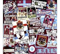 Lot de 100 autocollants pour les fans de West Ham - Inspirés par United WHUFC Irons Ultras Hammers Écharpe Drapeaux Bannières