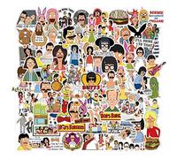 Lot de 100 autocollants pour ordinateurs portables, ordinateurs, téléphones, enfants, adultes - Compatible avec Bob's Burgers