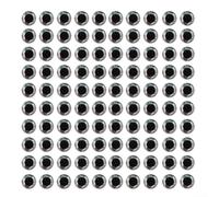 Lot de 100 autocollants pour yeux de pêche avec motif 3D réfléchissant Fish Eye - Accessoires réalistes pour pêcheurs à la ligne (14 mm, argenté)