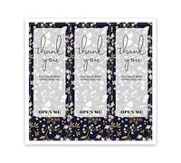 Lot de 100 autocollants rectangulaires de 9 x 3 cm avec inscription « Thank You » - Pour emballage de boîte cadeau