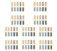 Lot de 100 autocollants rectangulaires en forme de fleur - 3 x 6 cm - Pour mariage, fête prénatale