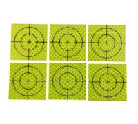Lot de 100 autocollants réfléchissants pour cibles de visée, 5 tailles 20-60 mm, ruban de mesure en phosphore vert et blanc pour l'arpentage, l'ingénierie des ponts et des tunnels (A)