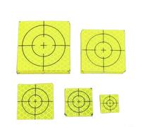 Lot de 100 autocollants réfléchissants pour cibles de visée, 5 tailles 20-60 mm, ruban de mesure en phosphore vert et blanc pour l'arpentage, l'ingénierie des ponts et des tunnels (B)