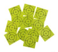 Lot de 100 autocollants réflecteurs pour cible de visée - 50 variantes de 20 à 60 mm - Feuille réfléchissante en acrylique phosphoreux vert pour stations totales (40 x 40 mm)
