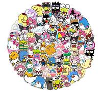 Lot de 100 autocollants Sanrio - Anime My Melody Kuromi, En vinyle imperméable - Pour ordinateur portable, enfants, voitures, moto, vélo, skateboard, bagages
