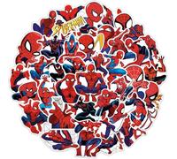 Lot de 100 autocollants Spidey - En vinyle imperméable - Pour enfants et adultes - Parfait pour ordinateur portable, étui de téléphone portable, skateboard, valise, voiture et plus encore