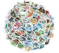 Lot de 100 autocollants tortues de mer mignons Kawaii multicolores - Imperméables - Pour scrapbooking, skateboard, ordinateur portable - Pour enfants, filles, adolescents