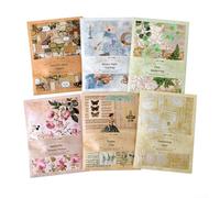 Lot de 100 autocollants vintage pour scrapbooking - Décorations en papier pour journal indésirable, collage, bricolage, scrapbooking, décoration et projets d'artisanat rétro (3 livres de plantes)