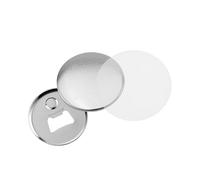 Lot de 100 badges magnétiques de réfrigérateur et décapsuleur de bière 2 en 1 58 mm, pièces de fabrication for machine à badges et boutons, accessoires pour des créations artisanales personnalisées