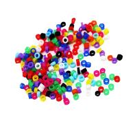 Lot de 100 bagues de 2 mm et 3 mm de diamètre intérieur pour perroquets, pinsons, canaris et oisons colorés,100 anneaux,Diamètre intérieur 5 mm