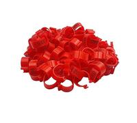 Lot de 100 bagues d'identification for volailles de 20 mm - Anneaux d'identification durables for Canards, Poules et Autres Animaux(Red)