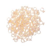 Lot de 100 bagues pigmentées en silicone pour tatouage, maquillage, support de colle S