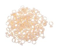 Lot de 100 bagues pigmentées en silicone pour tatouage, maquillage, support de colle S