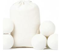 Lot de 100 balles de séchage en laine bio de Nouvelle-Zélande - Adoucissant naturel - Réduit la sécurité des nourrissons - Respectueux de l'environnement - Réutilisable