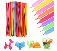 Lot de 100 ballons à modeler, 30 cm de long, multicolores, en latex, pour modelage, bricolage, fête (couleur aléatoire)