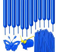 Lot de 100 ballons à modeler longs en latex bleu foncé 260Q - Ballons longs en latex pour anniversaire, fête de Noël, mariage, décoration de fête (bleu foncé)