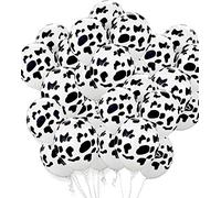 Lot de 100 ballons amusants à imprimé vache pour fête d'enfant sur le thème du cowboy occidental pour fête d'anniversaire d'enfants