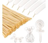 Lot de 100 ballons de modelage longs en latex transparent 260Q pour décoration d'animaux, anniversaire, mariage, fête