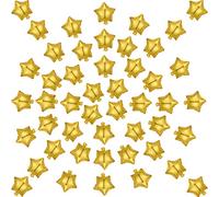 Lot de 100 ballons en aluminium en forme d'étoile à cinq branches de 12,7 cm pour fête d'anniversaire, mariage, fête prénatale, révélation du sexe, anniversaire ou décoration de fête de (doré)