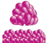 Lot de 100 ballons en latex à l'hélium pour anniversaire, mariage, fête prénatale, Noël, festival, décoration de fête romantique pour la Saint-Valentin - 25,4 cm - rose uni