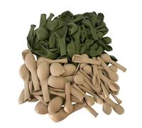 Lot de 100 ballons en latex blanc sable et vert sauge de 12,7 cm et 25,4 cm pour décoration de mariage, enterrement de vie de jeune fille, enterrement de vie de jeune fille