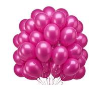 Lot de 100 ballons en latex de qualité hélium pour fêtes d'anniversaire, mariages, fêtes prénatales, Saint-Valentin, Noël et événements - Fournitures de fête polyvalentes - Rose uni
