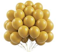 Lot de 100 ballons en latex jaune moutarde de 30 cm, pour anniversaire, mariage, fête prénatale, festival, décoration d'anniversaire