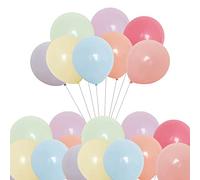 Lot de 100 ballons en latex macaron pour anniversaire, mariage, fête prénatale, Noël, festival, décoration de fête romantique, Saint-Valentin - 25,4 cm - Multicolore pastel